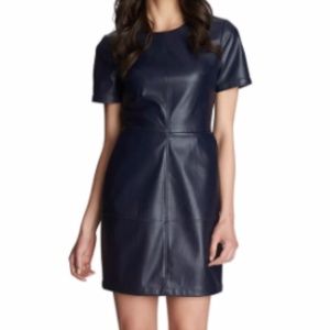 1.STATE Navy Faux Leather Shift